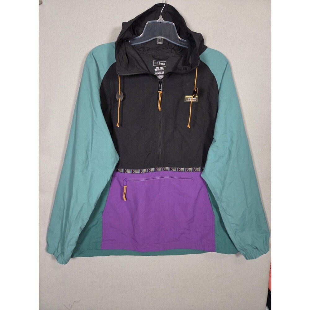 L L Bean Mountain Classic Anorak Aztec Windbreaker Jacket Mens XXL Pullover